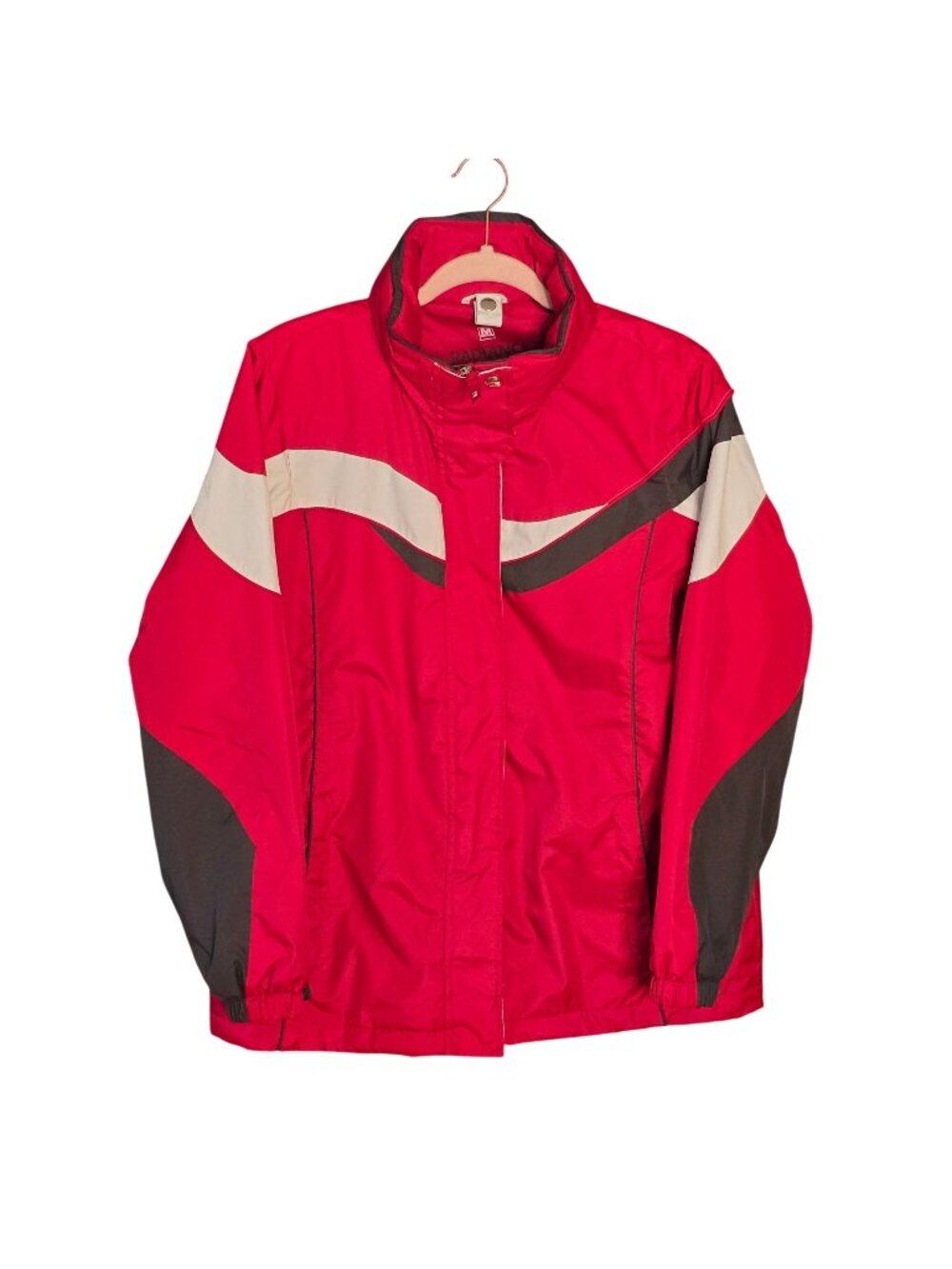 Vintage Free Country Radiance Ski Jacket Medium Red White Wave Colorblock